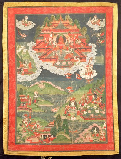 Thangka des Paradieses von Amitabha von Tibetan School